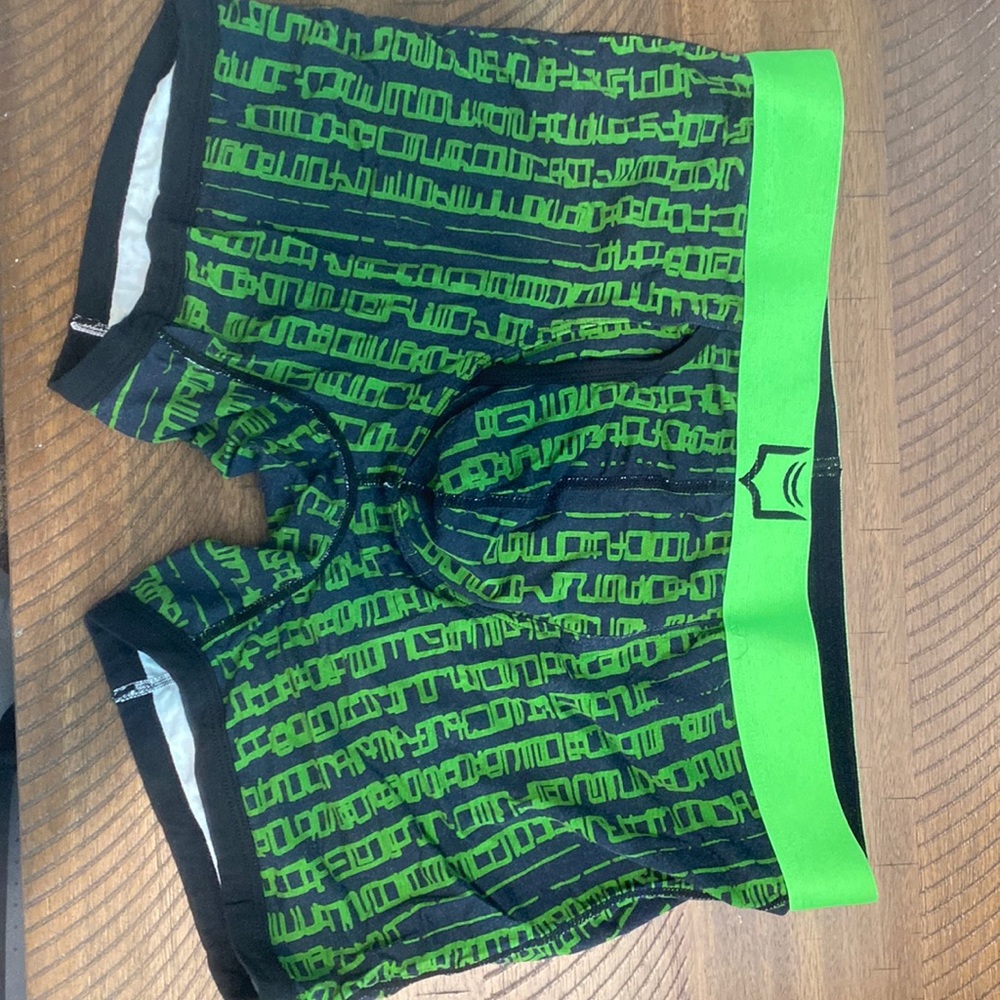 Small dual pouch (e.g. separatec style) trunks, size small. Never worn.